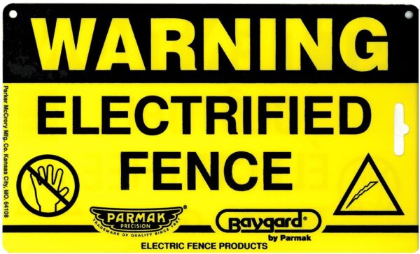 Electric Fence Warning Sign